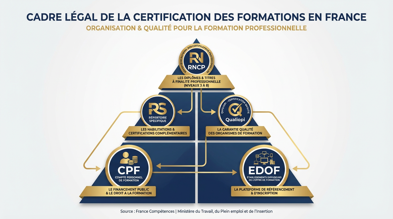 Cadre légal de la certification des formations en France