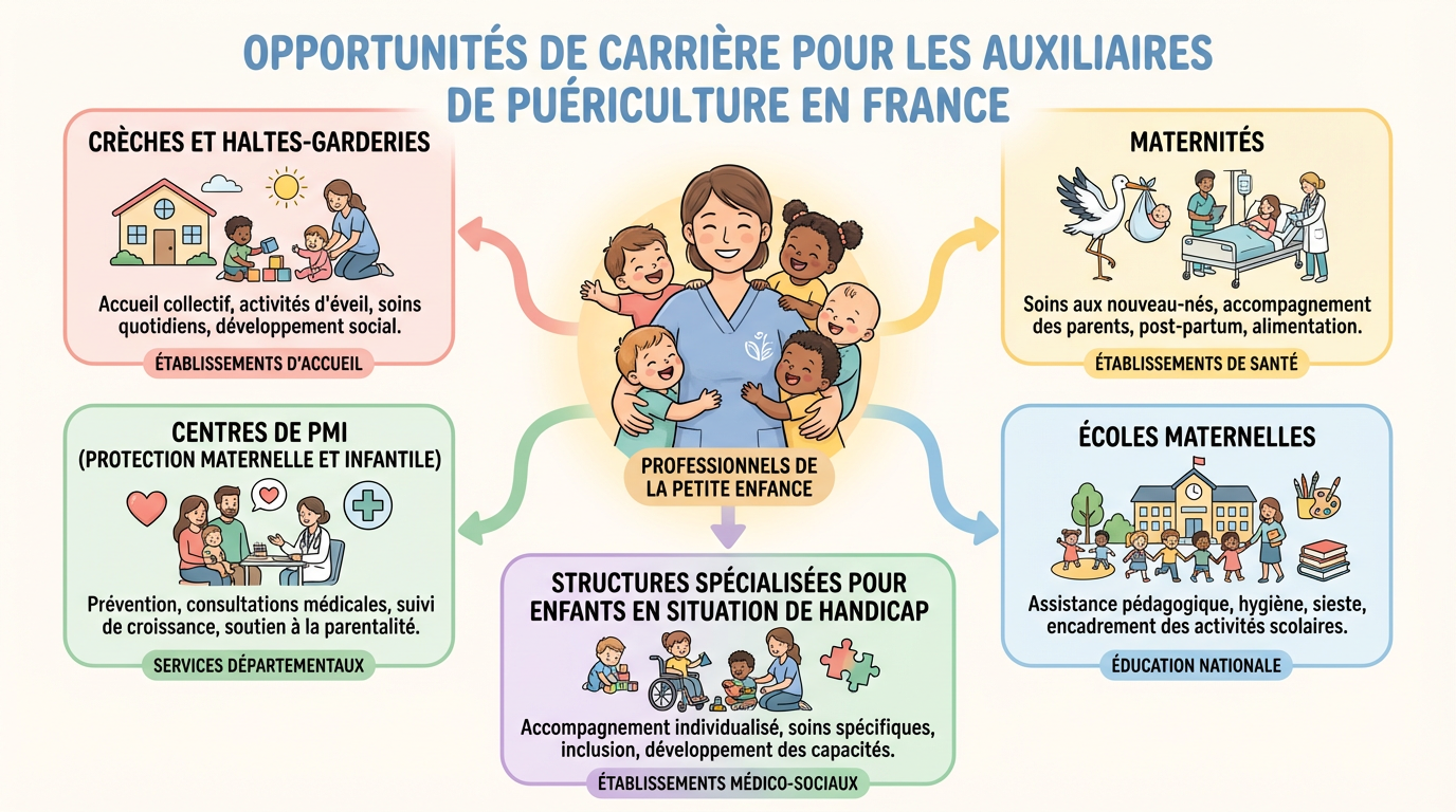 Opportunités de carrière pour les Aides-Soignants : hôpitaux, EHPAD, soins à domicile, structures spécialisées